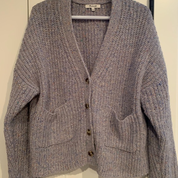 Madewell marbled sky speckled cardigan large - Picture 1 of 3